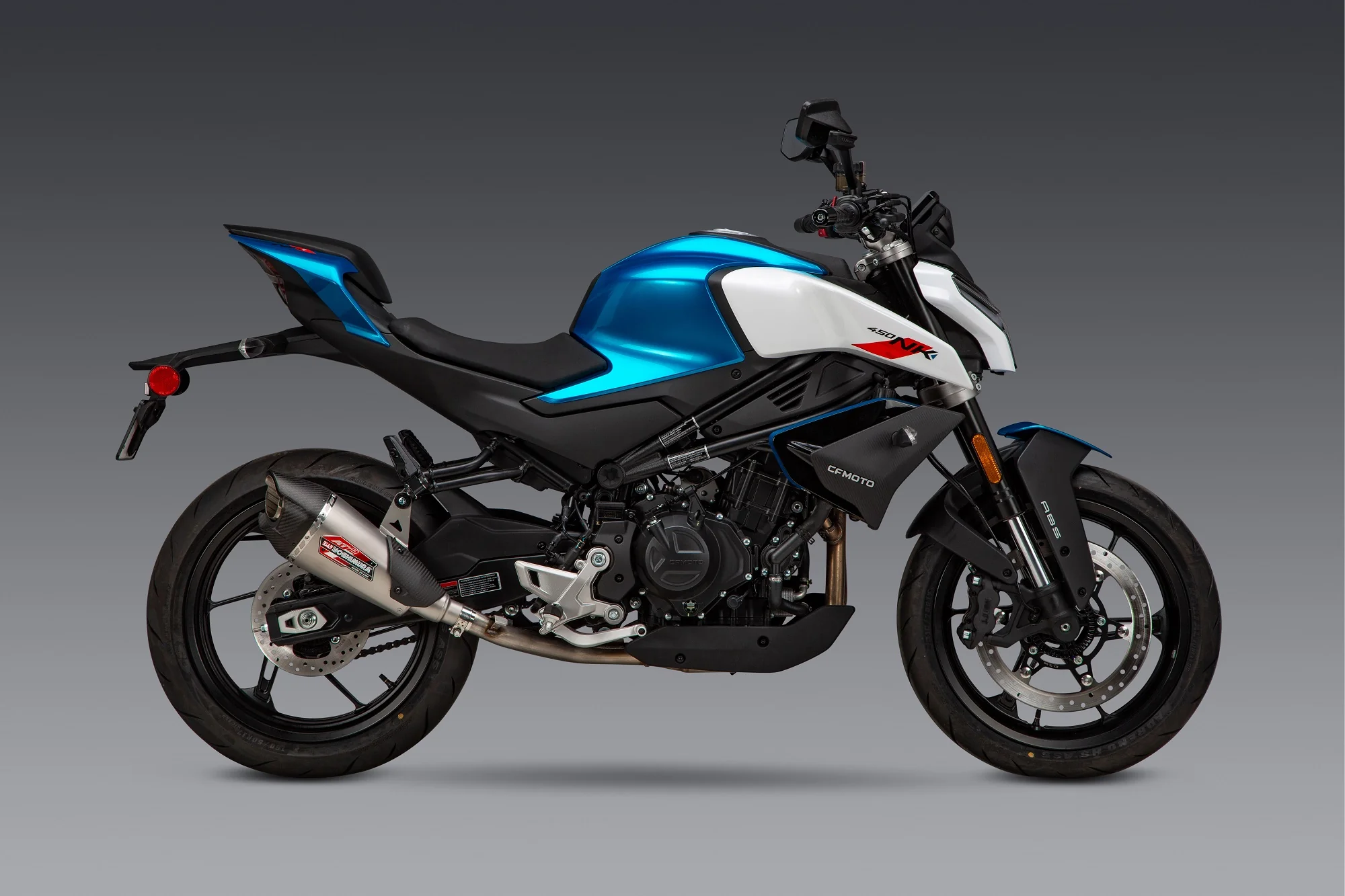 450SS 23-24 / 450NK 2024 AT2 Stainless Slip-On Exhaust, w/ Stainless Muffler - Image 13