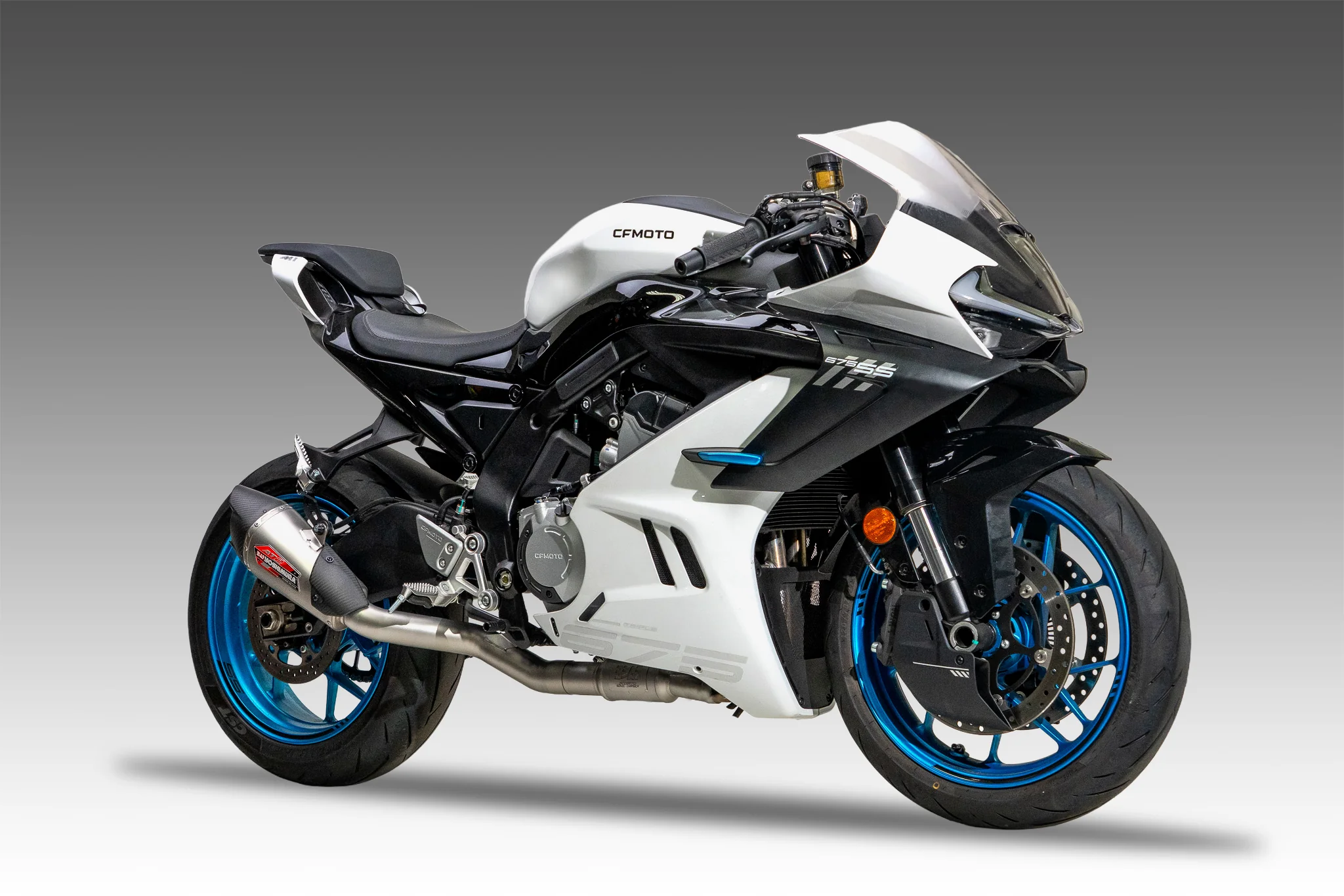 675SS 25-26 AT2 Stainless Full Exhaust, w/ Stainless Muffler - Image 3