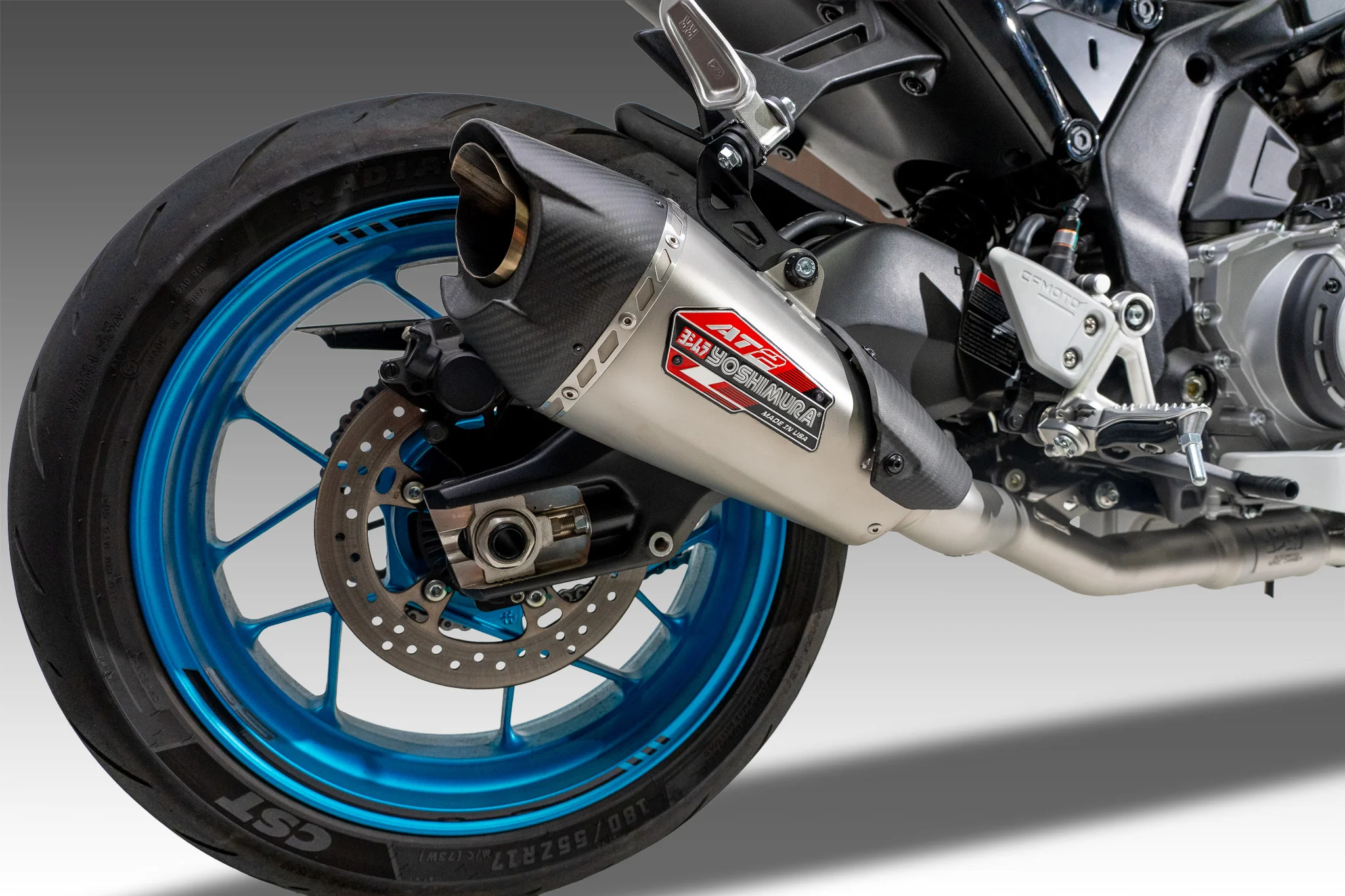 675SS 25-26 AT2 Stainless Full Exhaust, w/ Stainless Muffler - Image 4