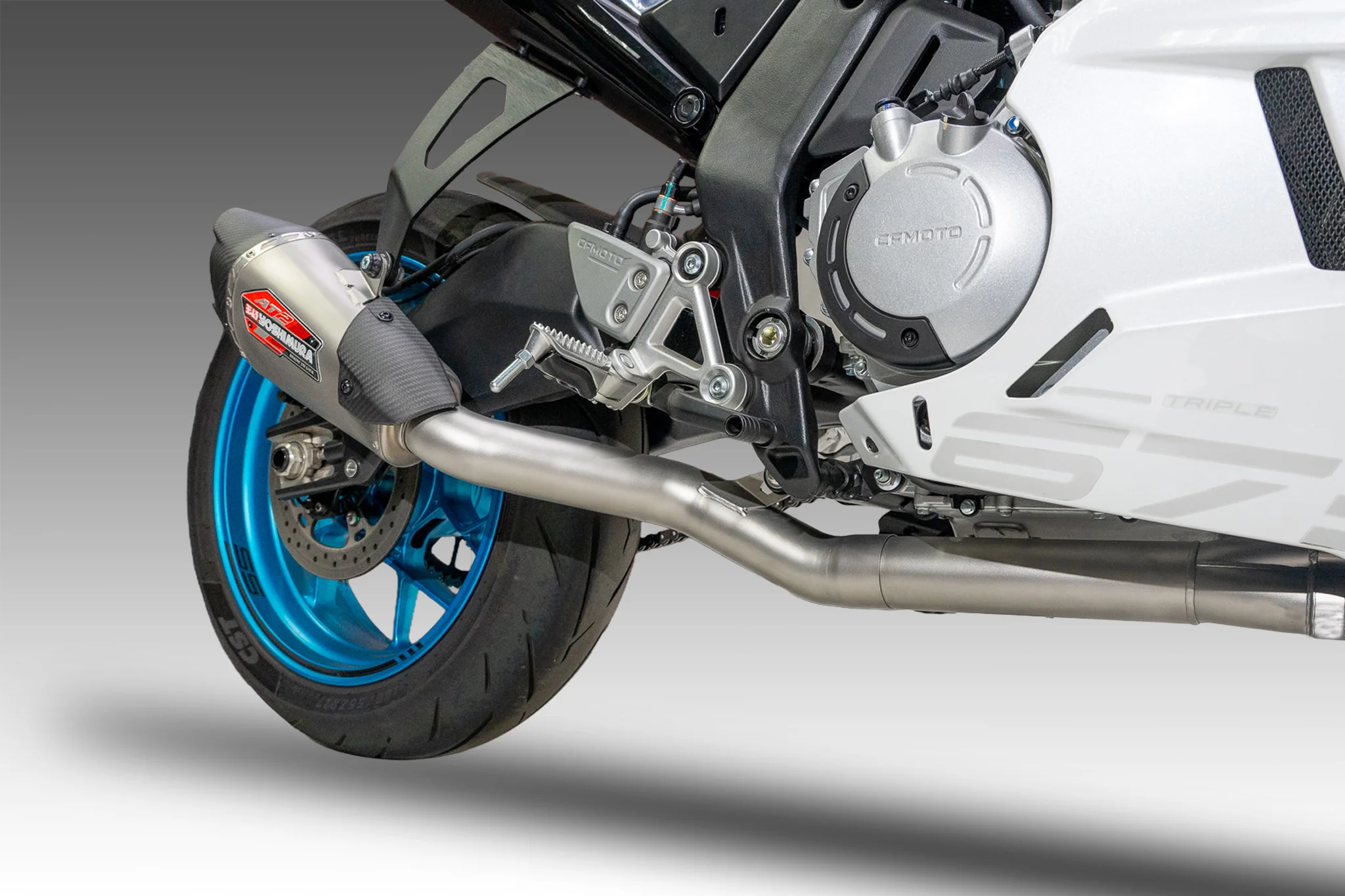 675SS 2025-26 Race AT2 Stainless Full Exhaust, w/ Stainless Muffler - Image 9