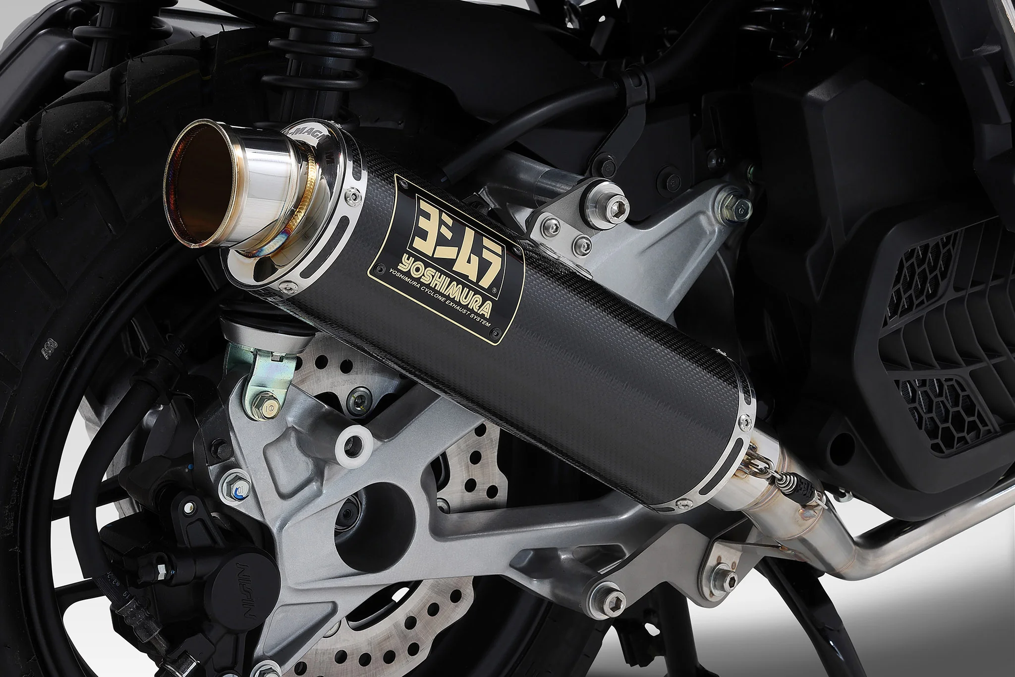 ADV150 2021 Race GP-MAGNUM Stainless Full Exhaust, w/ Carbon Fiber Muffler - Image 2