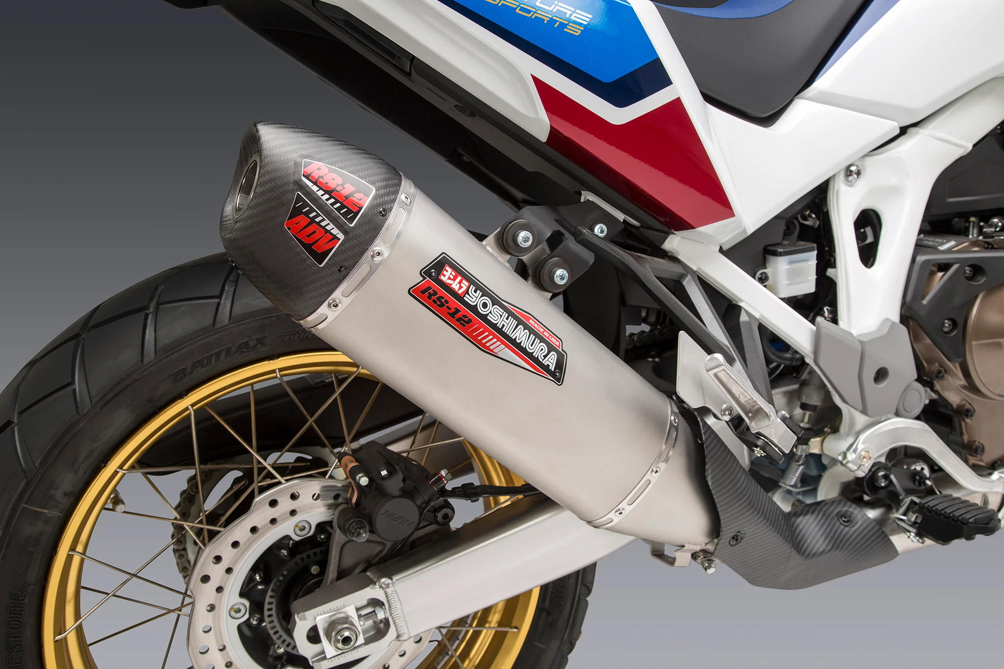 Africa Twin 20-26 RS-12 Stainless Slip-On Exhaust, w/ Stainless Muffler - Image 14