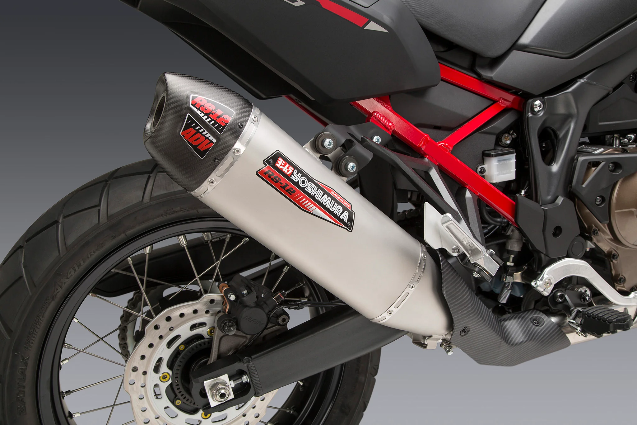 Africa Twin 20-26 RS-12 Stainless Slip-On Exhaust, w/ Stainless Muffler - Image 16