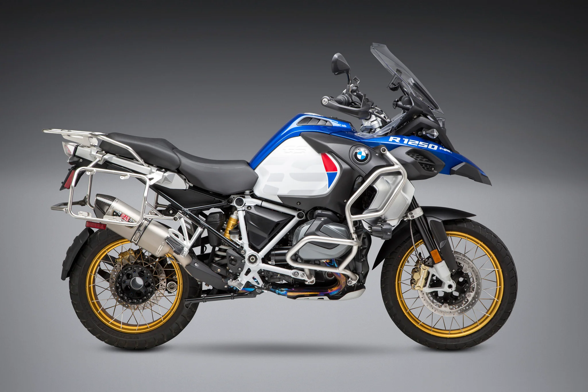 R1200GS/R1250GS 13-22 R-77 Stainless Slip-On Exhaust, w/ Stainless Muffler - Image 2