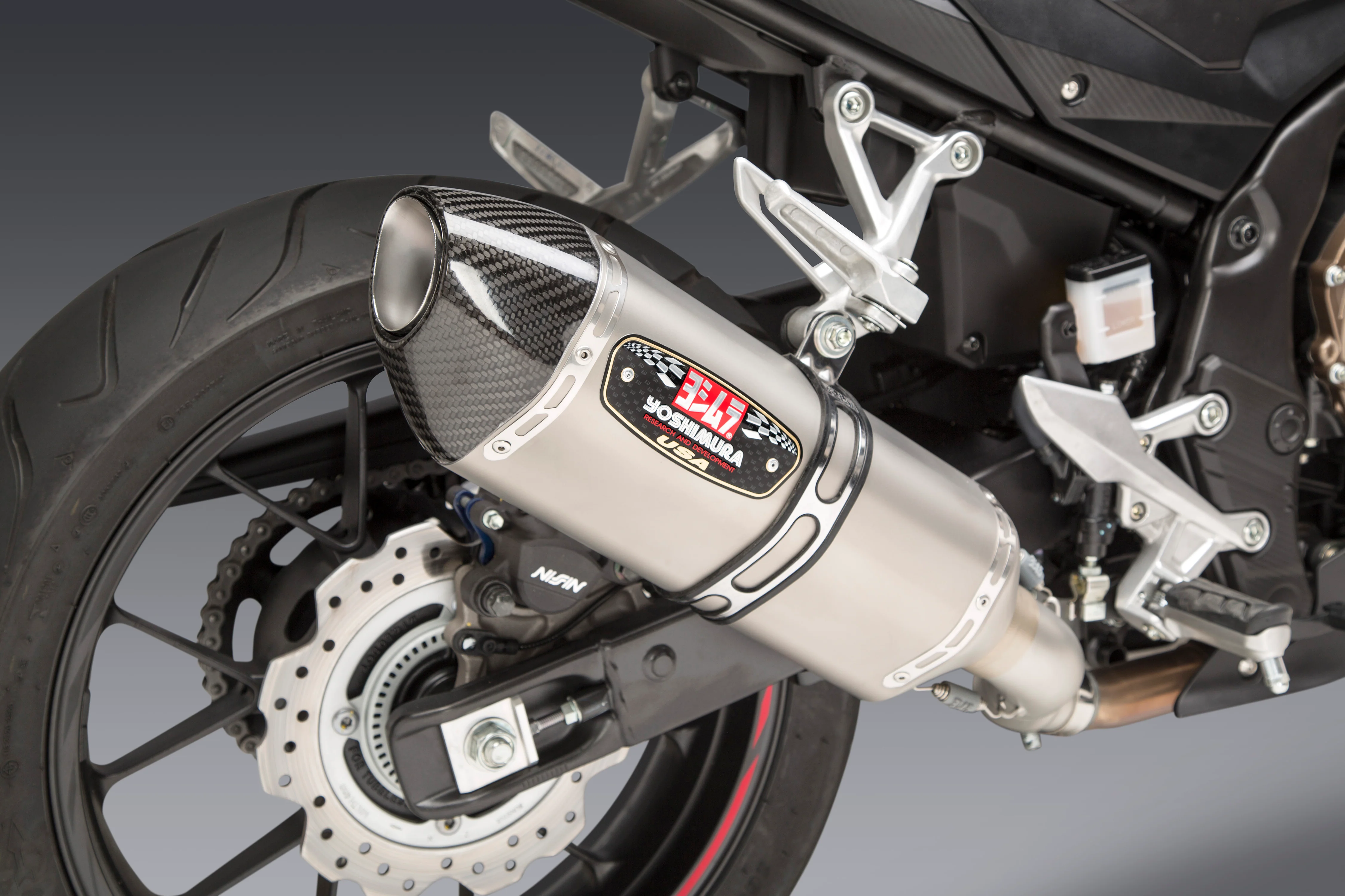 CBR500R 16-25 R-77 Stainless Slip-On Exhaust, w/ Stainless Muffler - Image 3