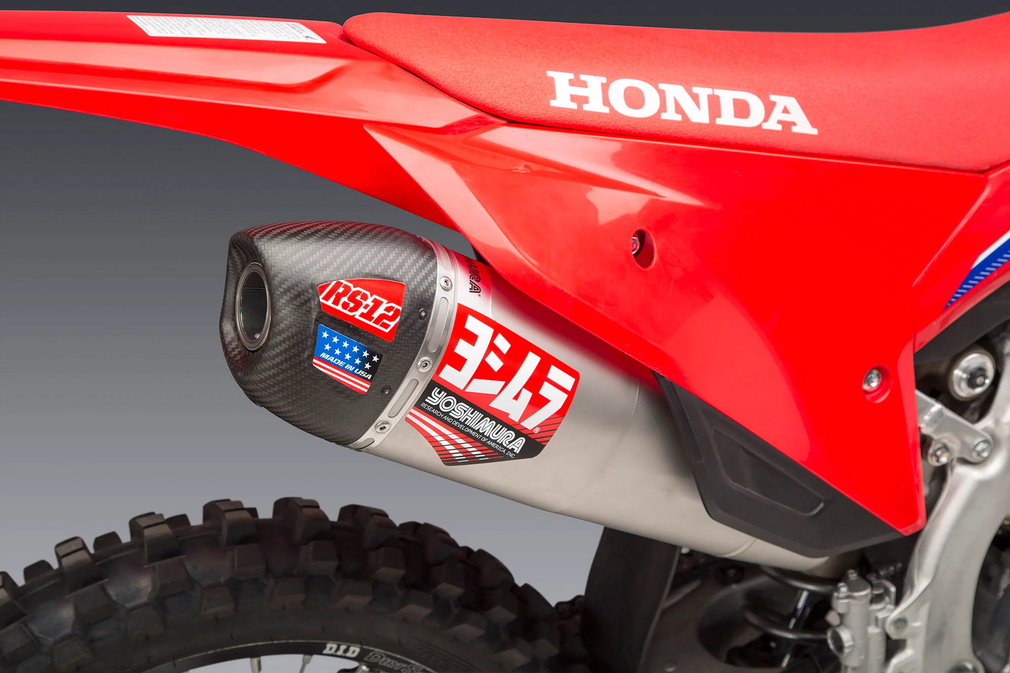CRF250R/RX 22-24 RS-12 Stainless Slip-On Exhaust, w/ Stainless Muffler - Image 3