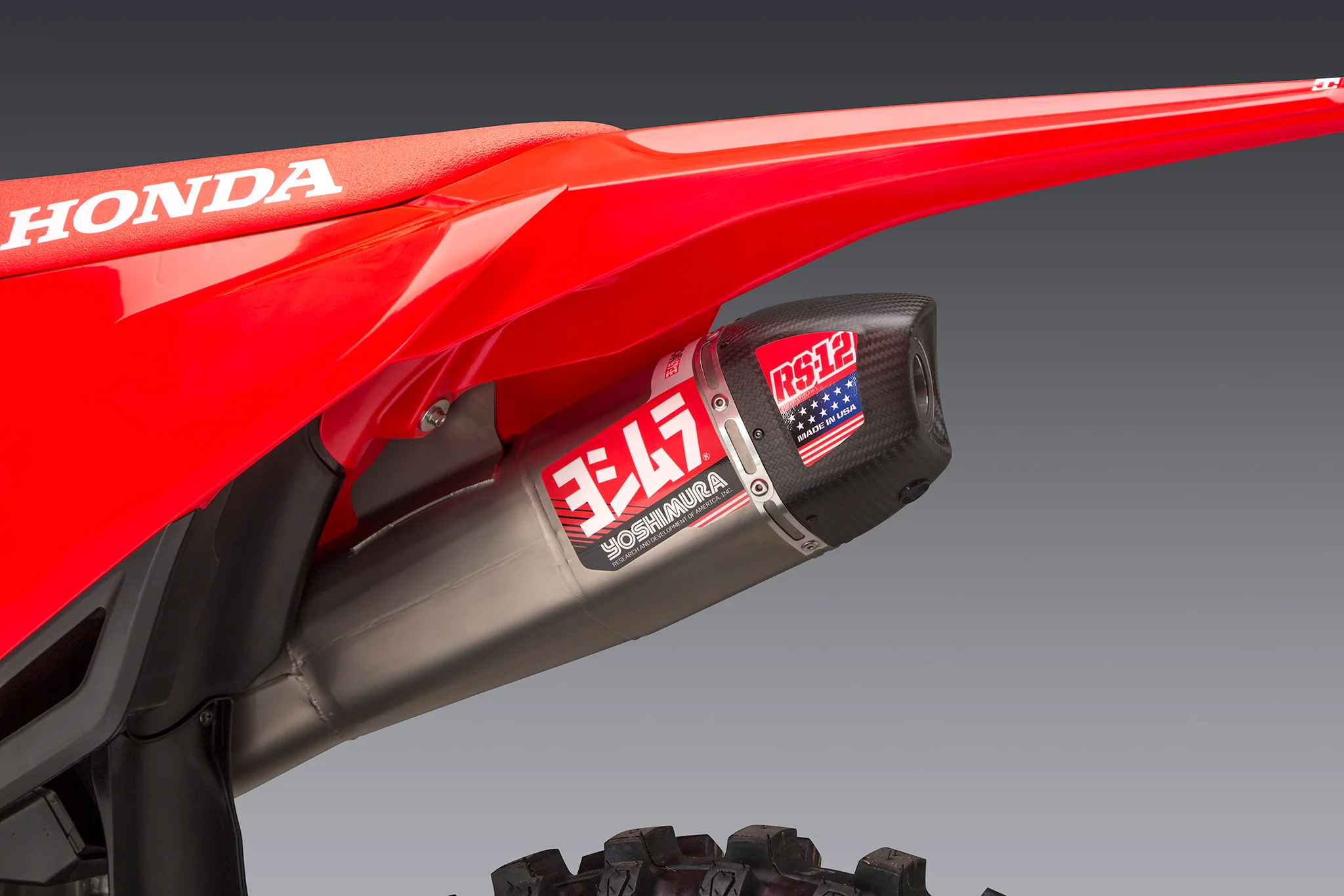 CRF450R/RX 2021-2024 / CRF450R-S 2023-2024 RS12 Stainless Slip-On Exhaust, w/ Stainless Muffler - Image 4