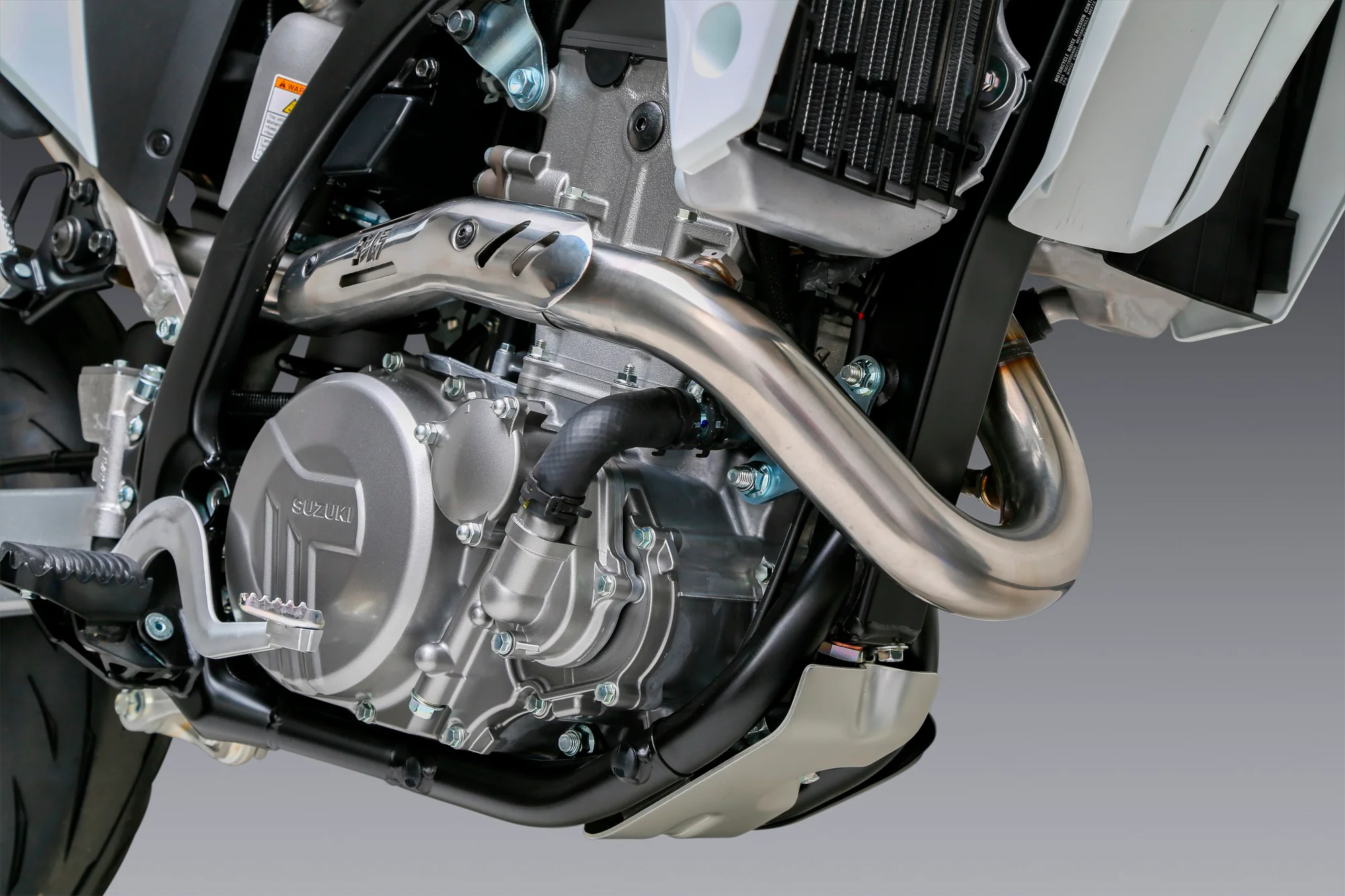 DR-Z4 S/SM 25-26 Race RS-12 Stainless Full Exhaust, w/ Stainless Muffler - Image 4