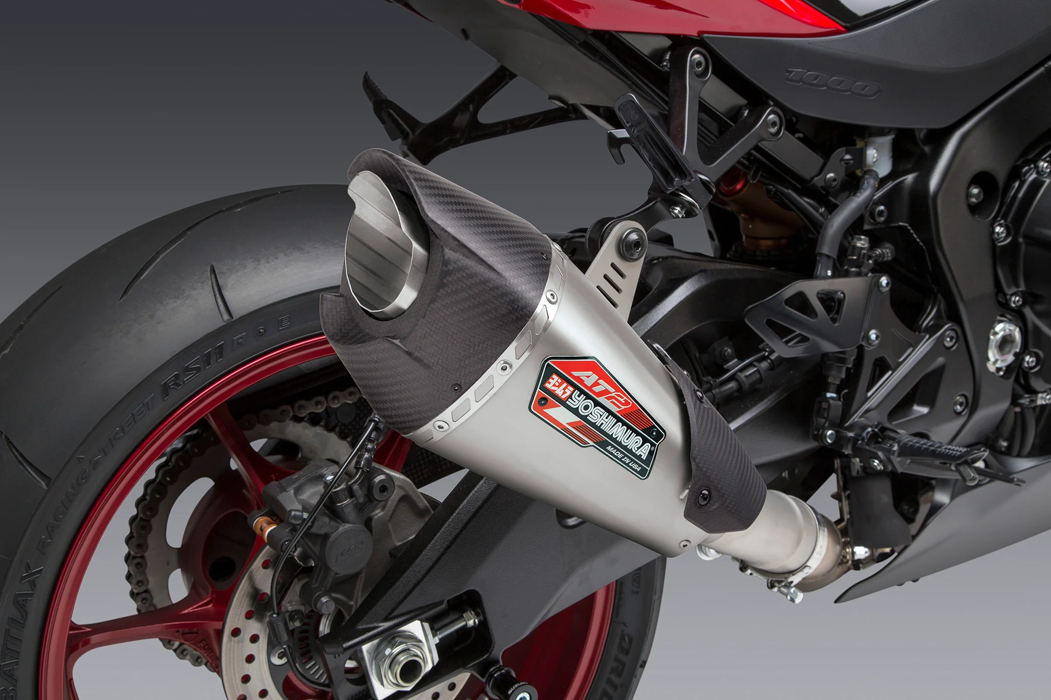 GSX-R1000 17-25 AT2 Stainless Slip-On Exhaust, w/ Stainless Muffler - Image 3