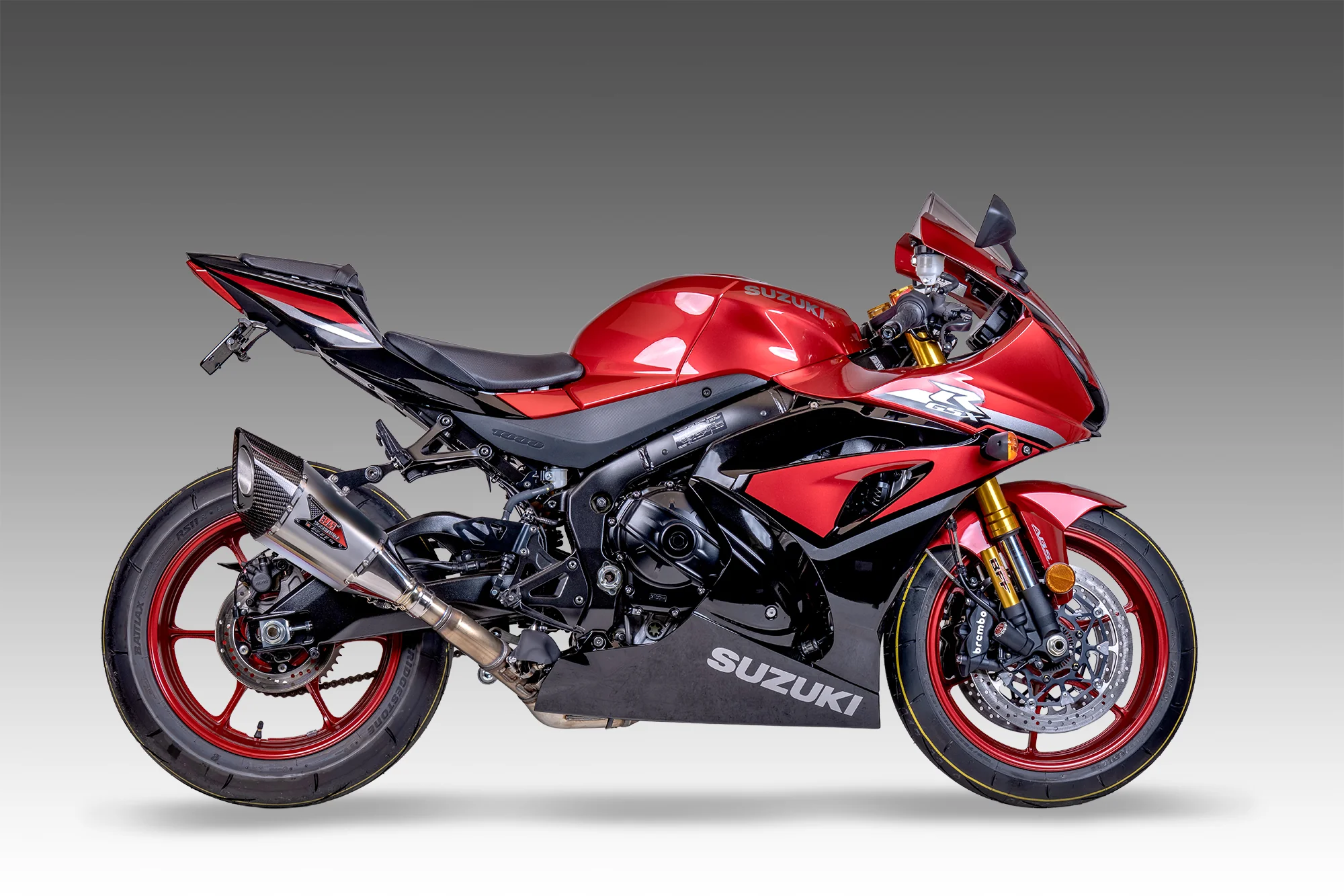 GSX-R1000 2017-25 R-11Sq Stainless Slip-On Exhaust, w/ Titanium Blue Sleeve - Image 4