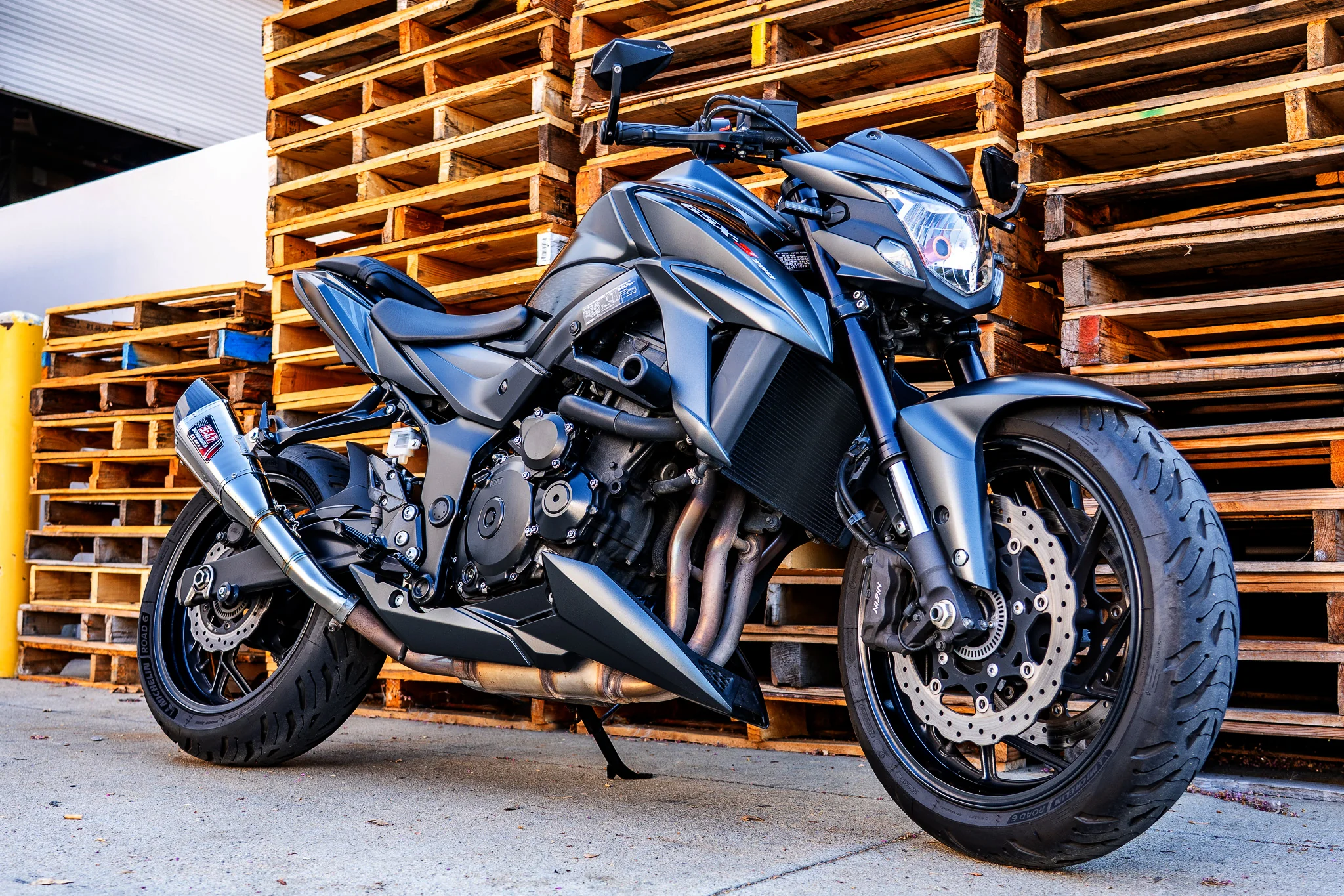 GSR750 2011-16 / GSX-S750 17-23 R-11 Stainless Slip-On Exhaust, w/ Stainless Muffler - Image 2