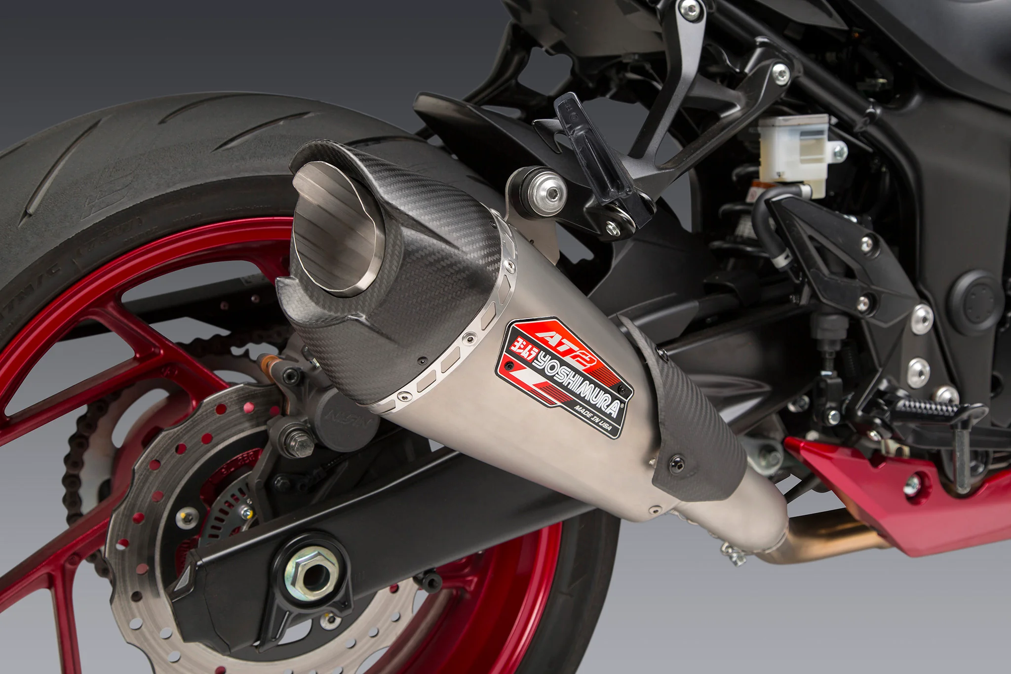 GSX-S750/Z 18-23 AT2 Stainless Slip-On Exhaust, w/ Stainless Muffler - Image 3