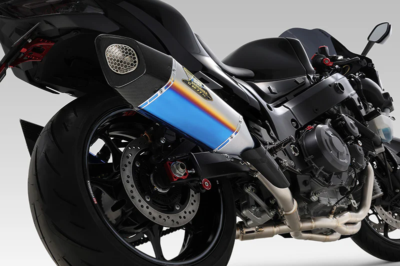 HAYABUSA 2021-23 JMCA RACE R-11Sq R TITANIUM FULL SYSTEM WITH TITANIUM BLUE SLEEVE - Image 3
