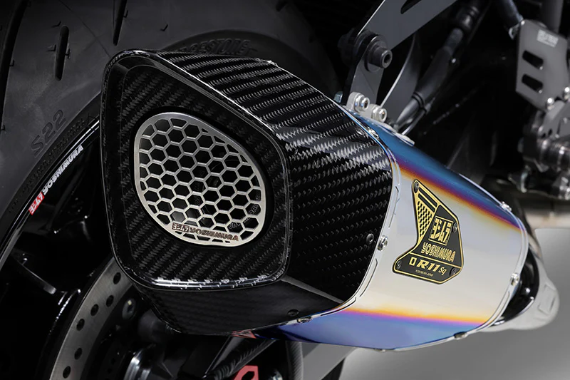 HAYABUSA 2021-23 JMCA RACE R-11Sq R TITANIUM FULL SYSTEM WITH TITANIUM BLUE SLEEVE - Image 5