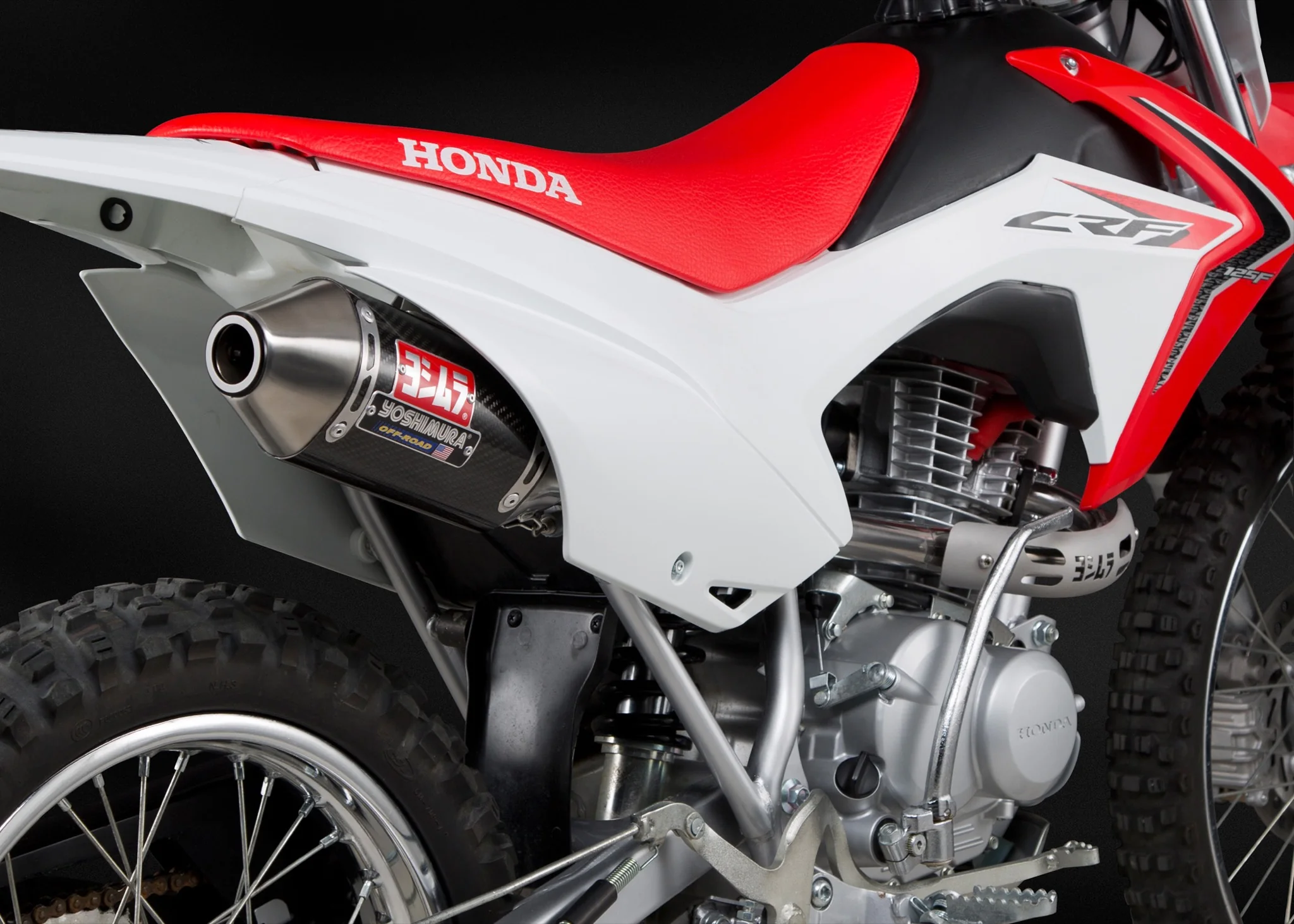 CRF125F 14-18 RS-2 Stainless Full Exhaust, w/ Carbon Fiber Muffler - Image 3
