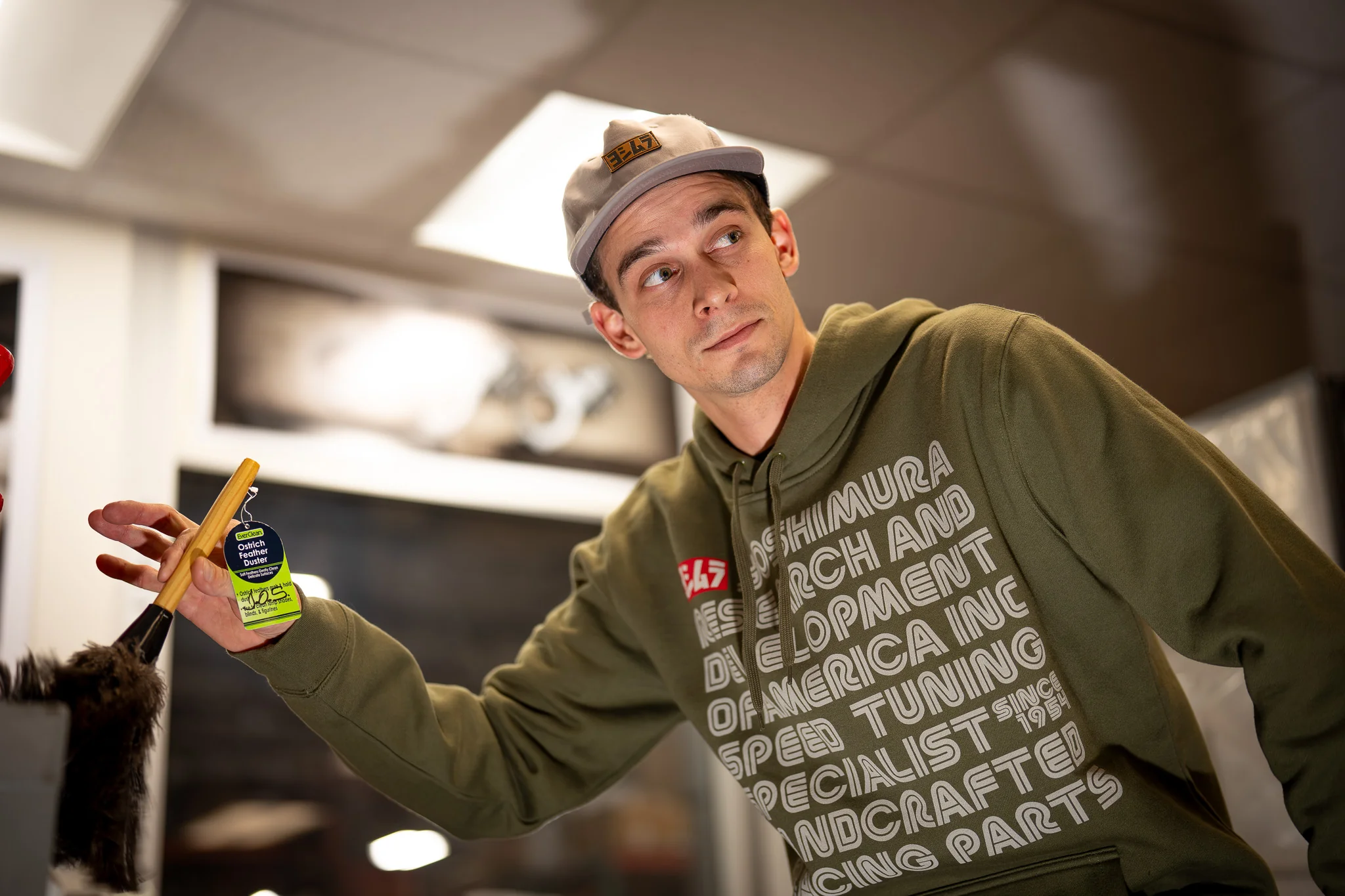 Intro Pull Over Hoodie Army Green - Image 3