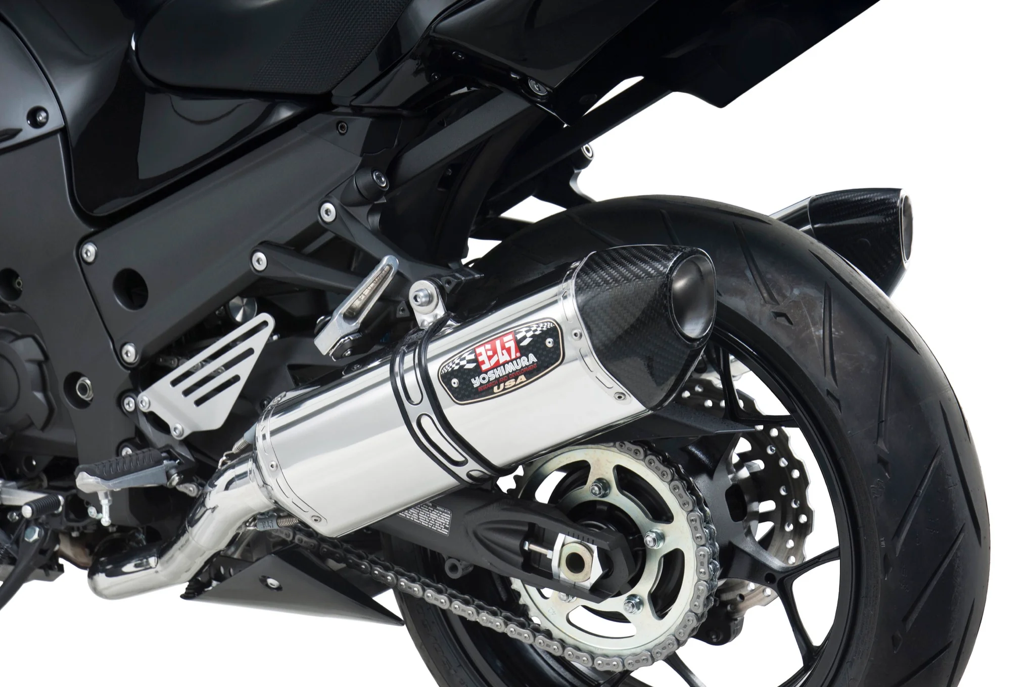 ZX-14R 12-25 Race R-77 Stainless Slip-On Exhaust, w/ Stainless Mufflers - Image 5