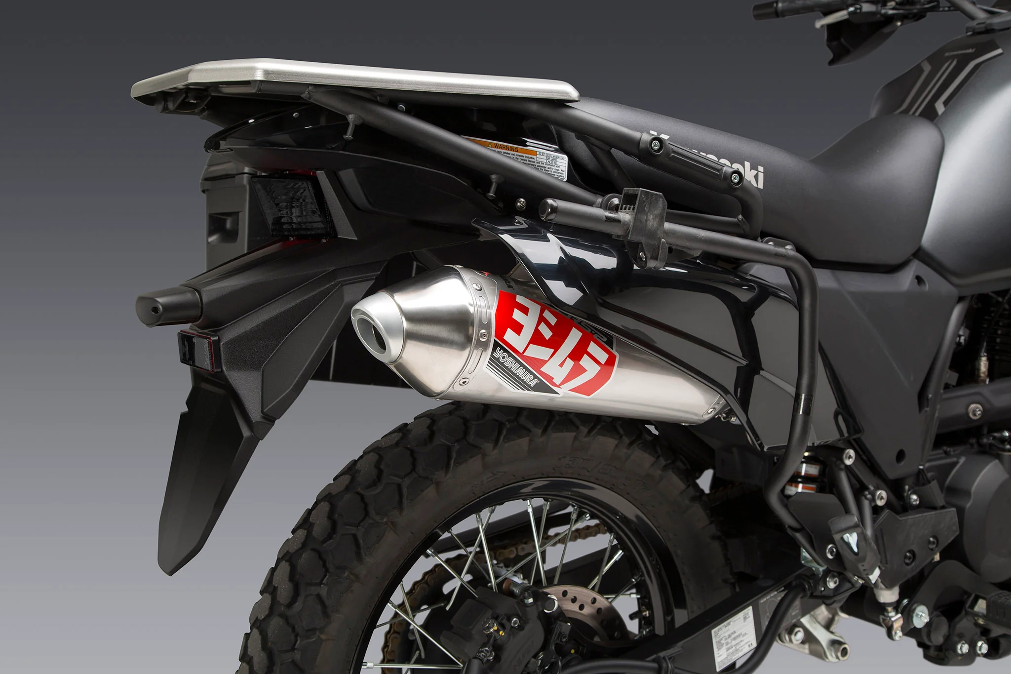 KLR650 2022-26 Race RS-2 Stainless Slip-On Exhaust, w/ Stainless Muffler - Image 3