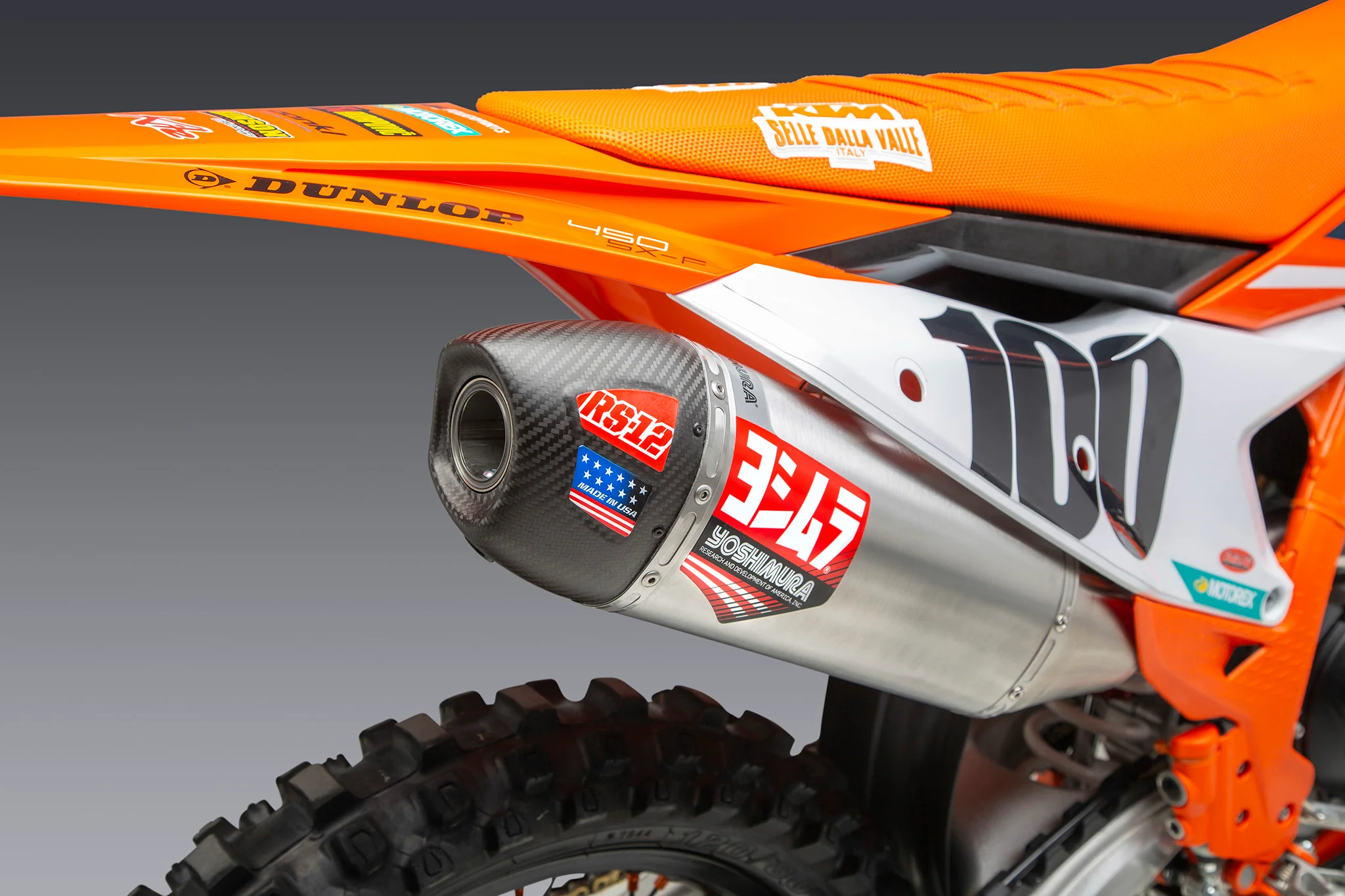 KTM 450SX-F FE 22-26/Husqvarna FC450 RE 22-26 RS-12 Stainless Full Exhaust, w/ Aluminum Muffler - Image 4