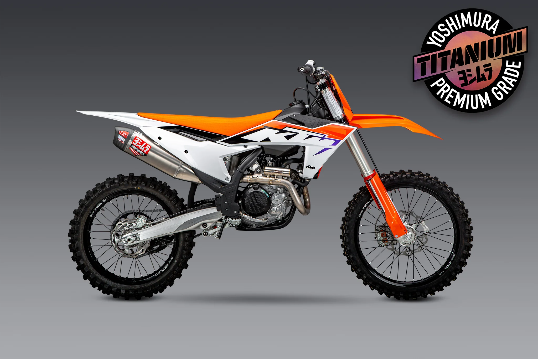 KTM 450SX-F FE 22-26 / Husqv FC450 RE 22-26 RS-12 Titanium Full Exhaust, w/ Titanium Muffler