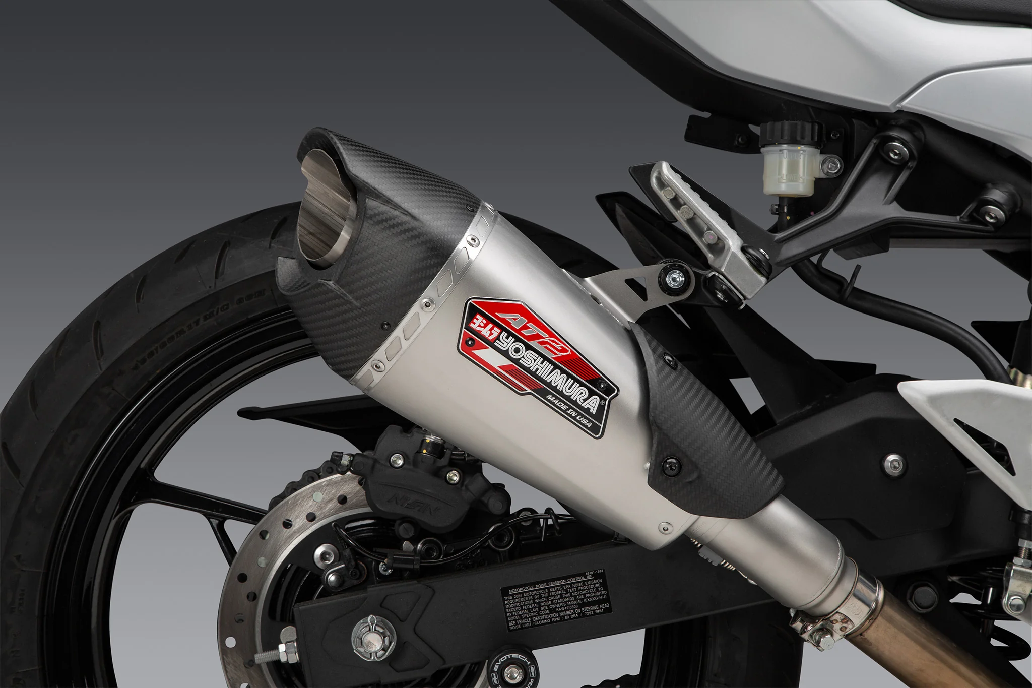 NINJA 500/400 / Z500/400 18-26 AT2 Stainless Slip-On Exhaust, w/ Stainless Muffler - Image 2
