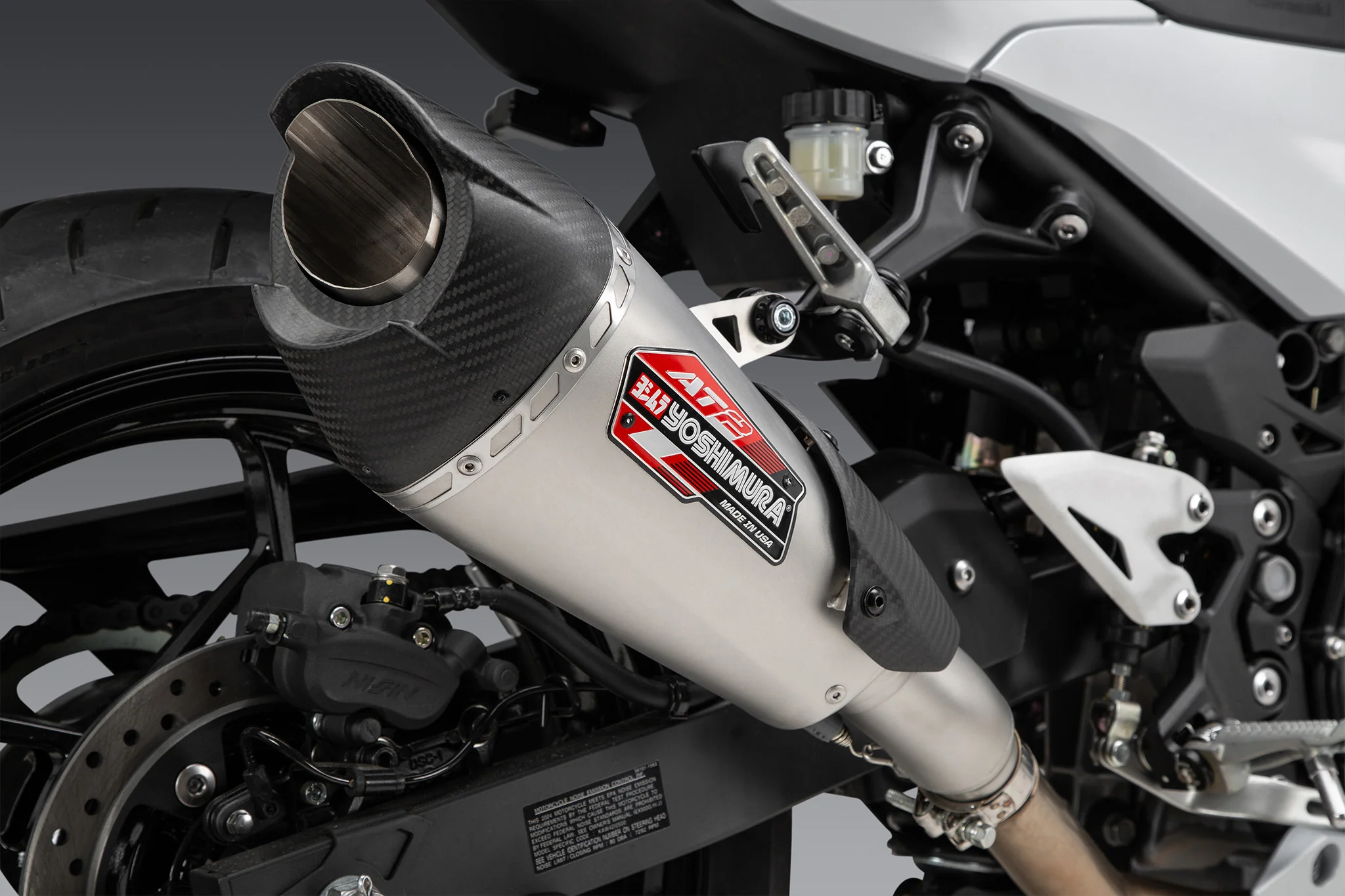 NINJA 500/400 / Z500/400 18-26 AT2 Stainless Slip-On Exhaust, w/ Stainless Muffler - Image 3