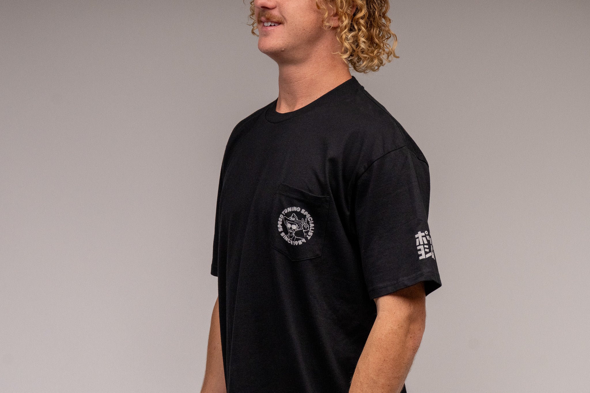 Pop Pocket Tee Black - Image 4