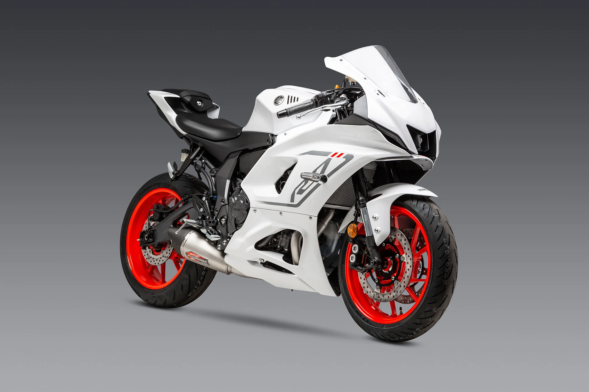 R7 22-26 / MT-07 17-26 Race AT2 Stainless Full Exhaust, w/ Stainless Muffler - Image 5