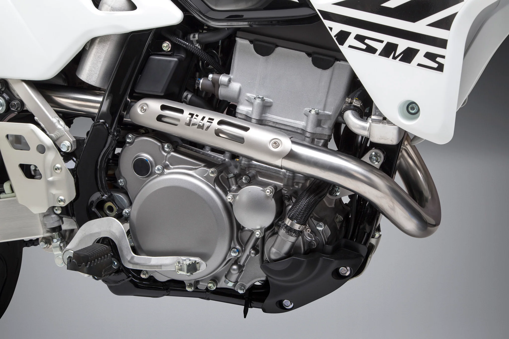 DR-Z400S/SM 00-24 RS-2 Stainless Full Exhaust, w/ Carbon Fiber Muffler - Image 3