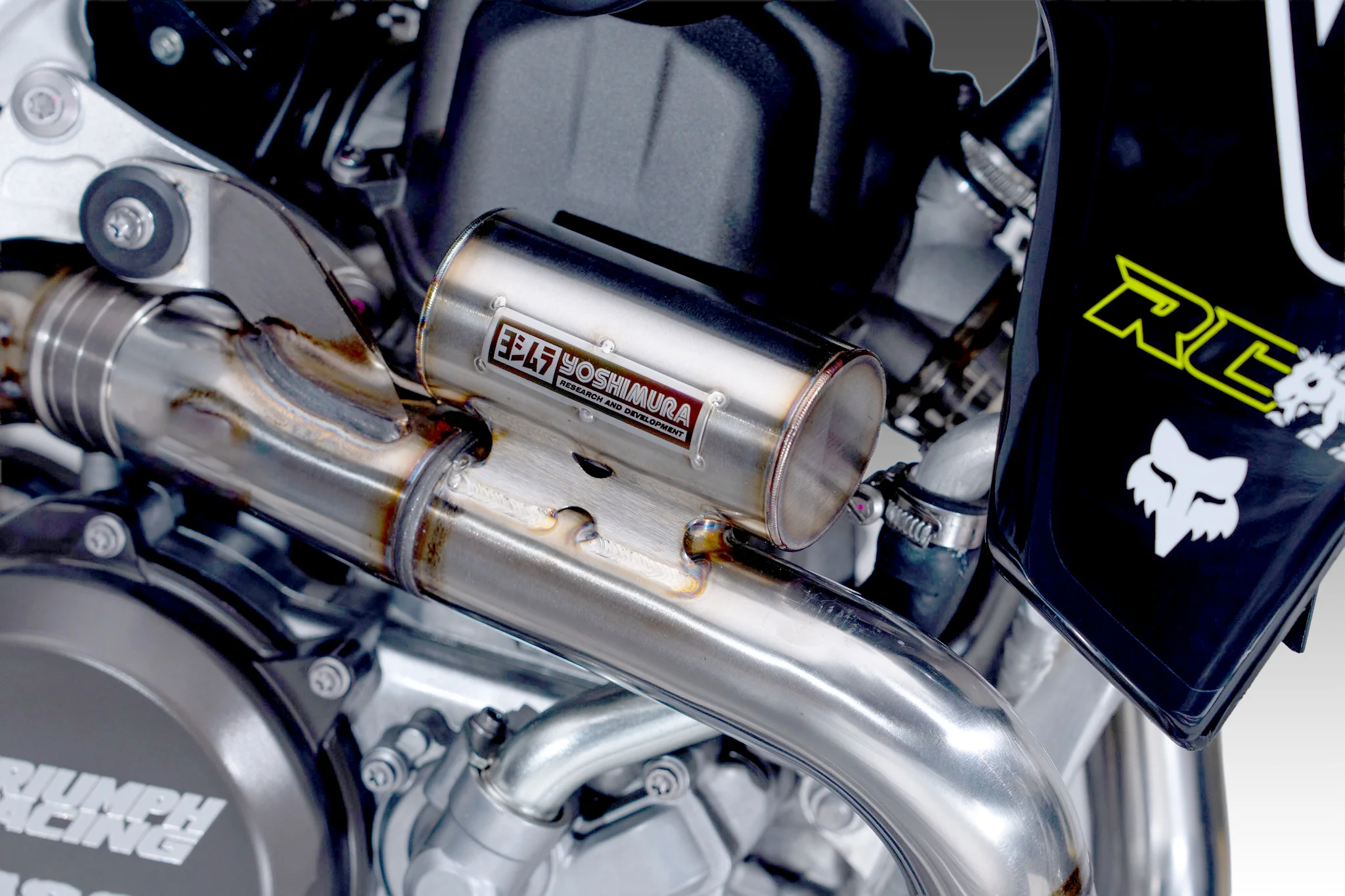 TF450 2025-26 RS-12 Stainless Full Exhaust, w/ Aluminum Muffler - Image 3