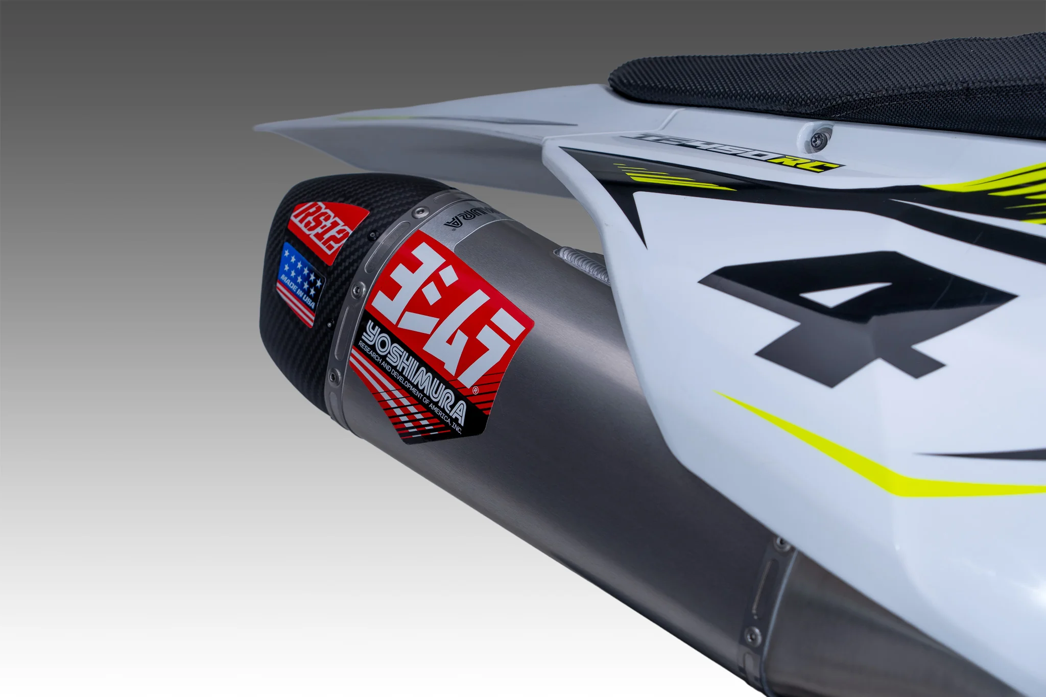 TF450 2025-26 RS-12 Stainless Full Exhaust, w/ Aluminum Muffler - Image 8