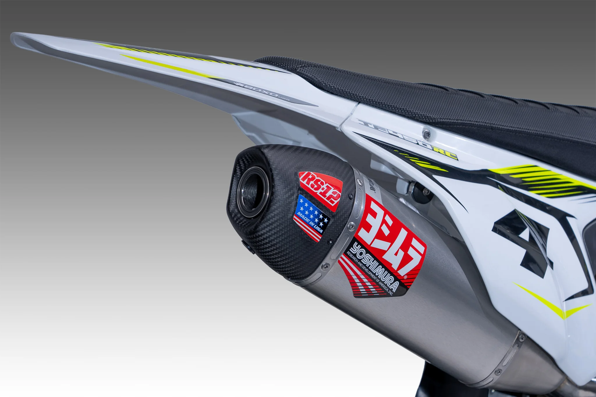TF450 2025-26 RS-12 Stainless Full Exhaust, w/ Aluminum Muffler - Image 9