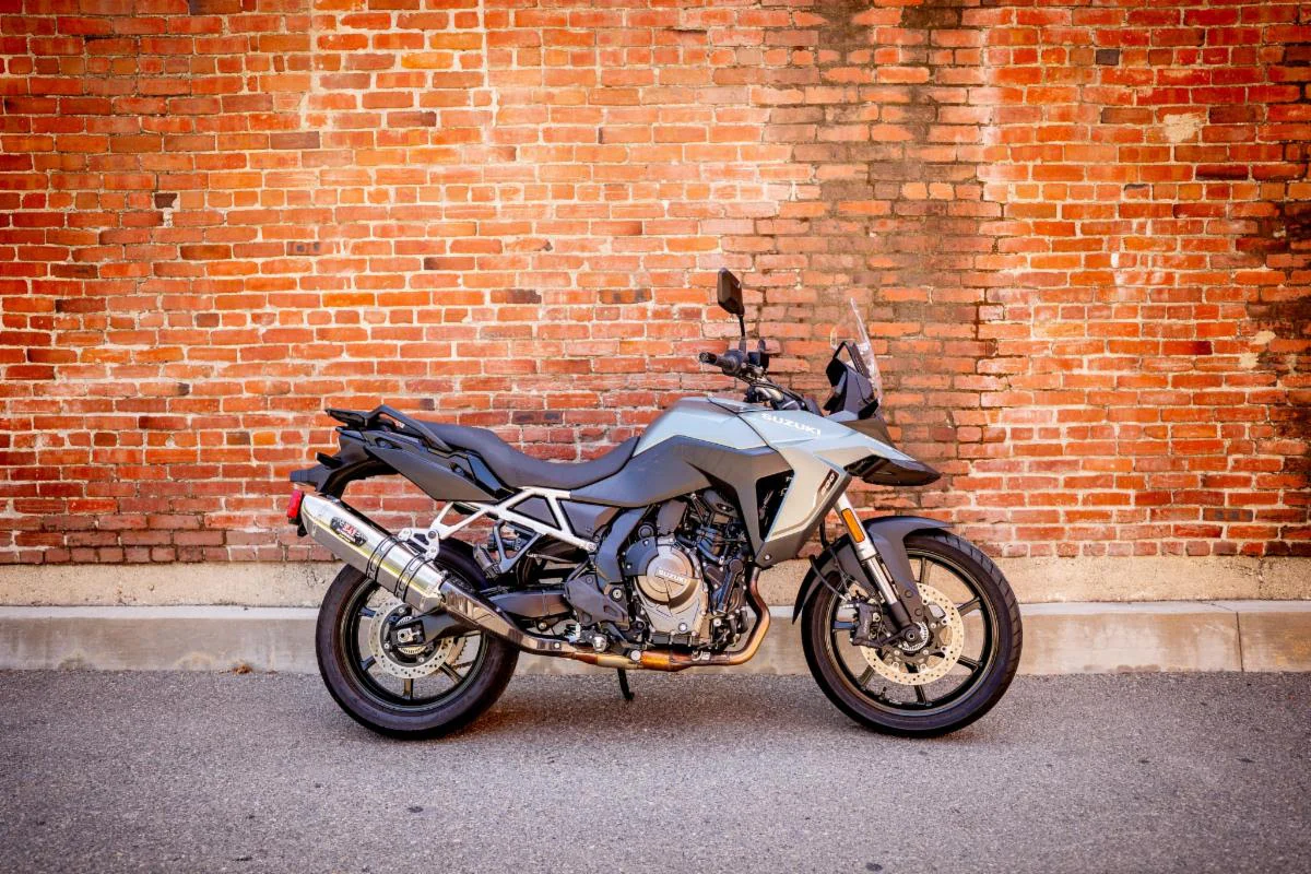 V-STROM 800 23-26 R-77J Stainless Slip-On Exhaust, w/ Stainless Muffler