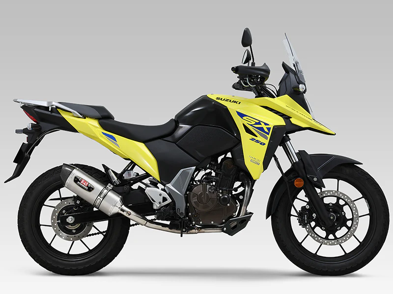 V-STROM250SX 2023 JMCA RACE R77S Stainless Steel Sleeve, with Carbon End Cap - Image 2