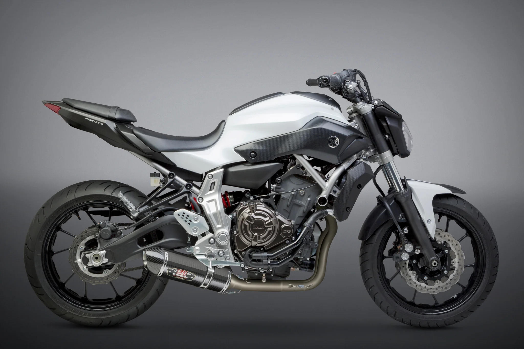 FZ/MT-07 15-26 / XSR700 18-24 / R7 22-26 Race R-77 Stainless Full Exhaust, w/ CF Muffler - Image 3