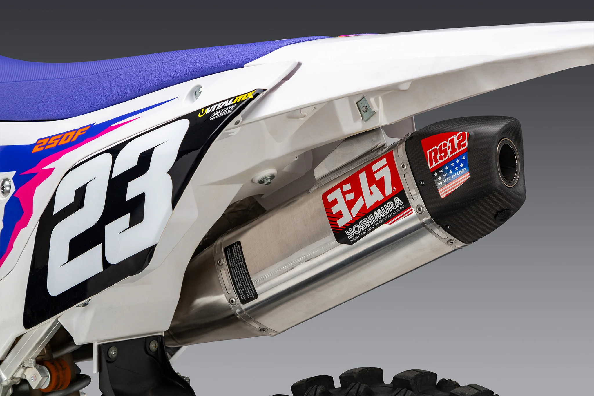 YZ250F 24-26 RS-12 Stainless Full Exhaust, w/ Aluminum Muffler - Image 6
