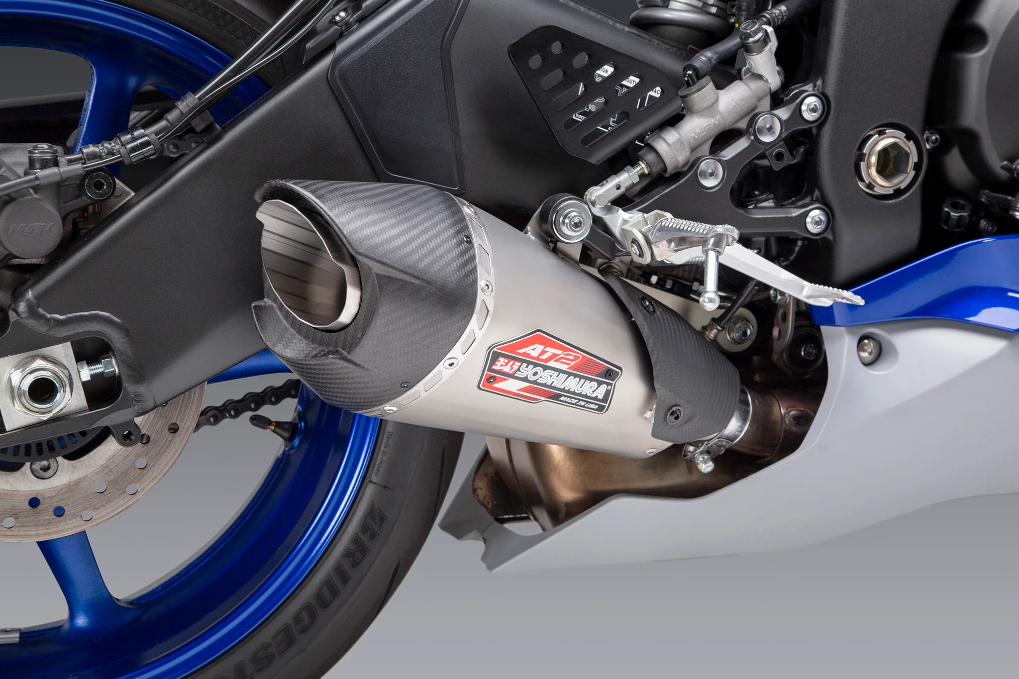 YZF-R6V 06-20 AT2 Stainless Slip-On Exhaust, w/ Stainless Muffler - Image 3