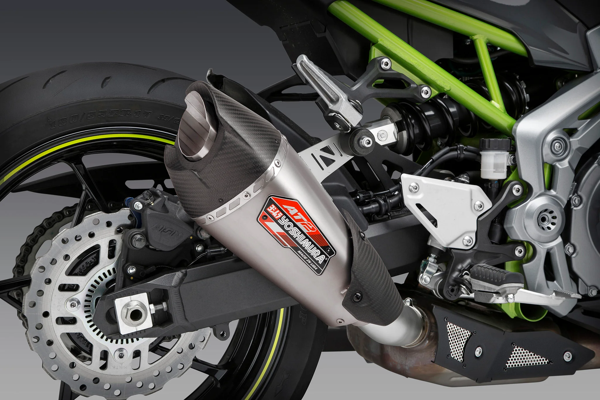 Z900 17-24 AT2 Stainless Slip-On Exhaust, w/ Stainless Muffler - Image 3