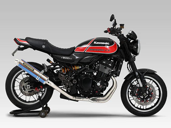 Z900RS/Cafe 2018-25 JMCA F-Spec Race Titanium Full System w/ Titanium Blue Sleeve
