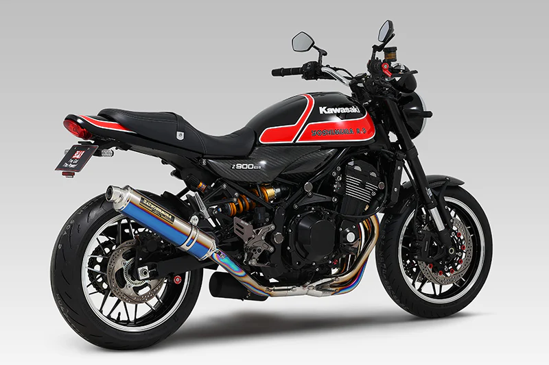 Z900RS/Cafe 2018-25 JMCA F-Spec Race Titanium Full System w/ Titanium Blue Sleeve - Image 2